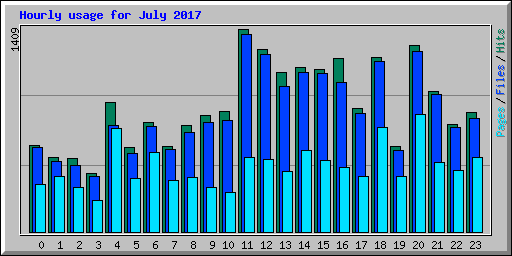 Hourly usage for July 2017