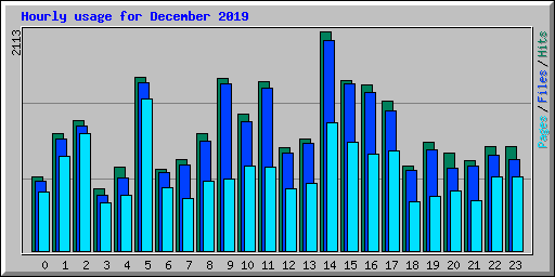 Hourly usage for December 2019