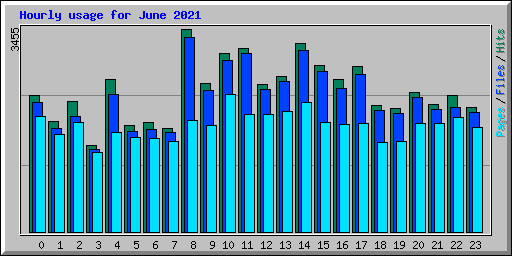 Hourly usage for June 2021