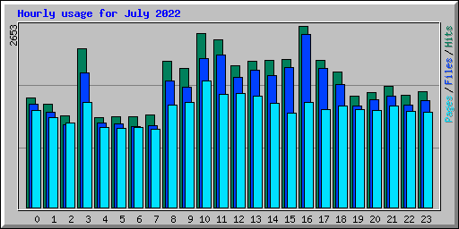 Hourly usage for July 2022