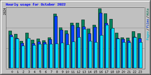 Hourly usage for October 2022