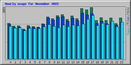 Hourly usage for November 2022